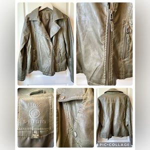 Max Studio Vegan Leather Moto Jacket